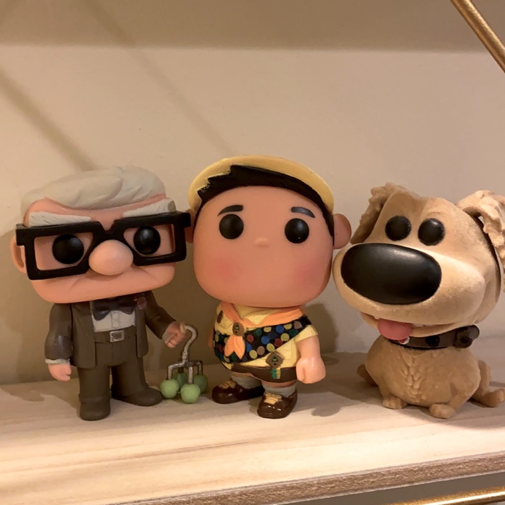 Funko Pop Up. Russell, Mr Fredickson and Dug